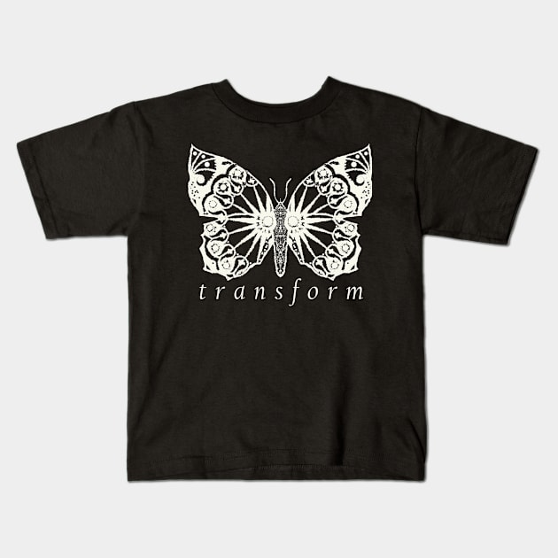 butterlfy "transform" Kids T-Shirt by Neptune's Union